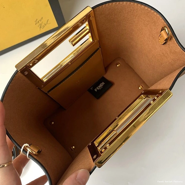 Affordable HOT Bag Calf Leather Fendi Way In Small Brown 0715